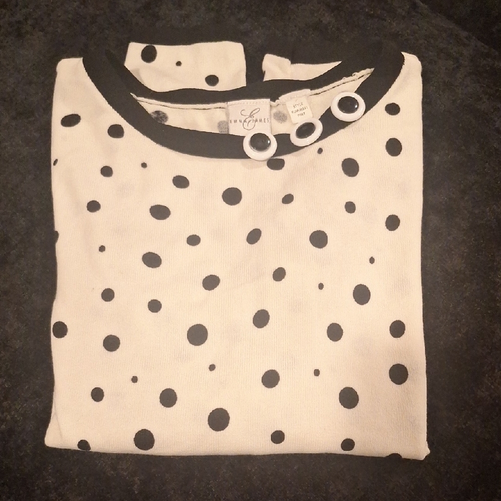 Emma James Woman's Polka Dot Sweater - Black and White